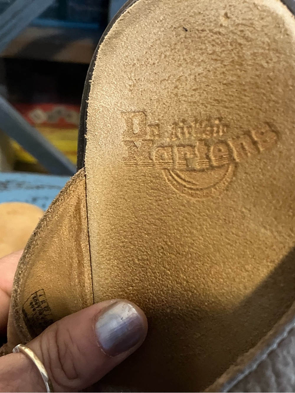 Dr. Martens Tan Leather Double-Buckle Slide Sandals - Picture 11 of 16